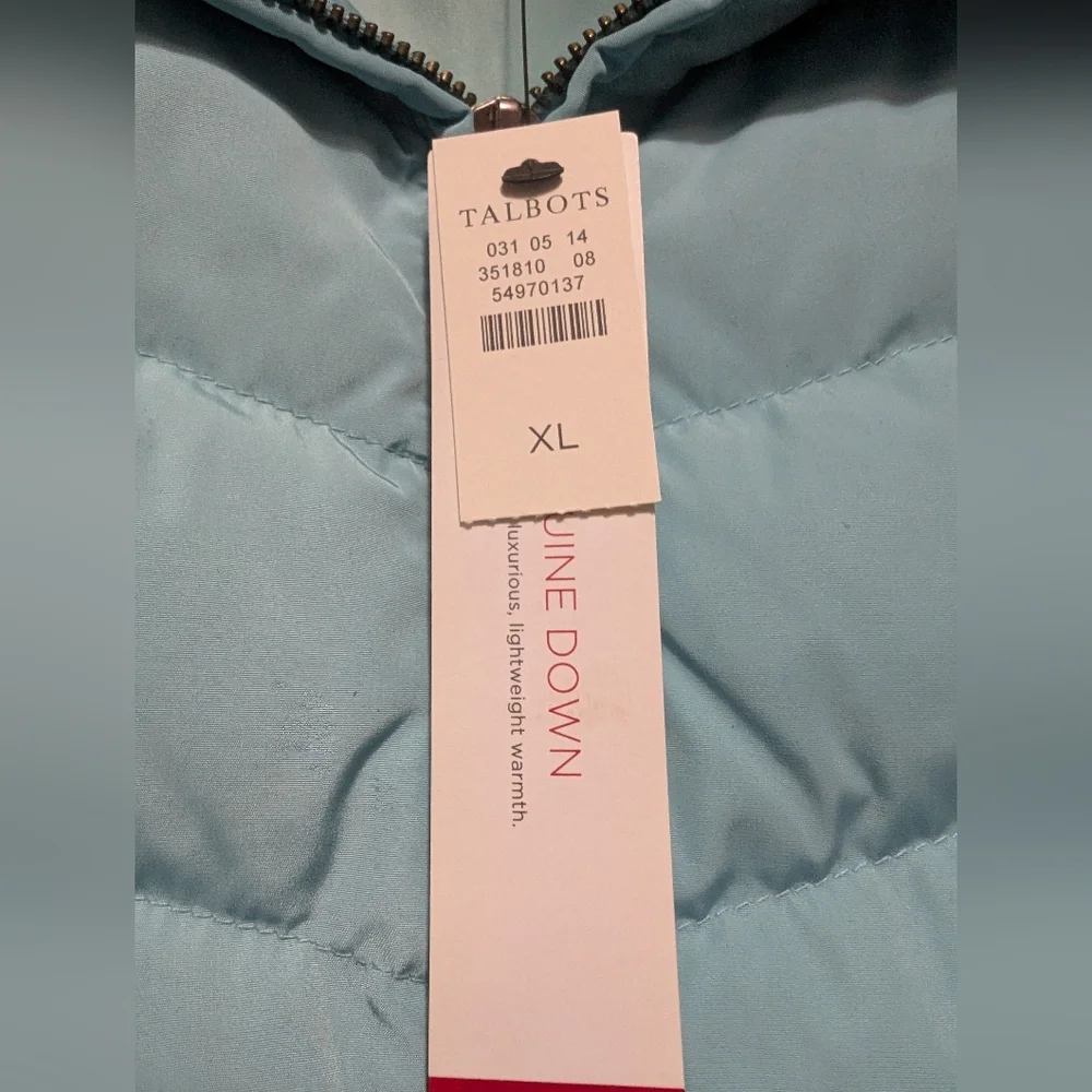 Talbot's Faux Fur Collar Down Puffer Vest - Picture 5 of 9